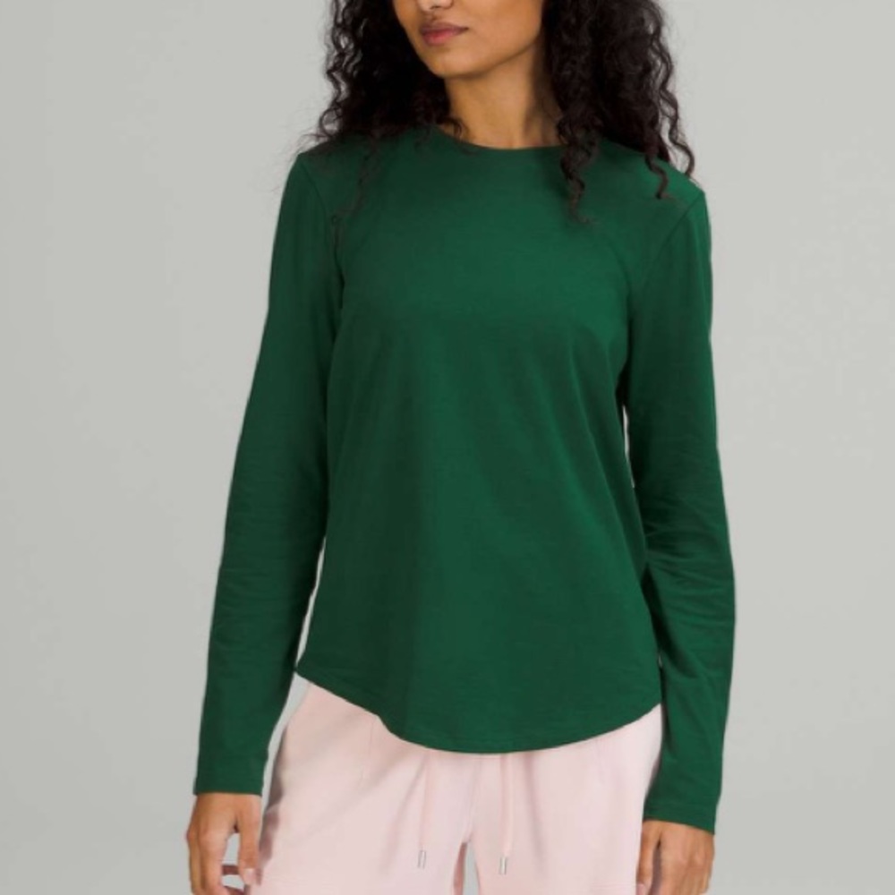 🆕 Lululemon Everglade Green Love Longsleeve • Sz 4